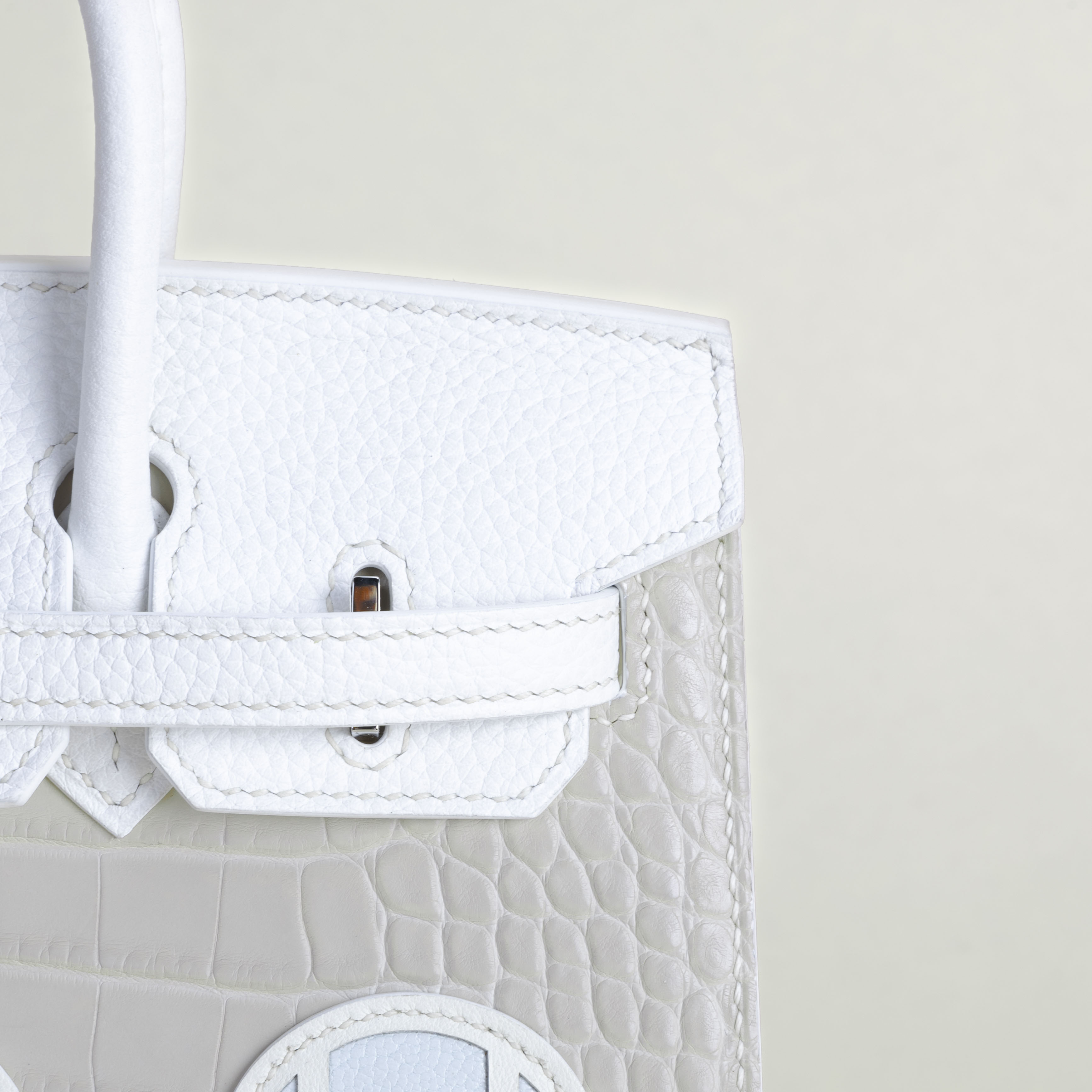 Birkin 20 Faubourg AlligatorEpsomSombaeroMadame 01 Blanc PHW