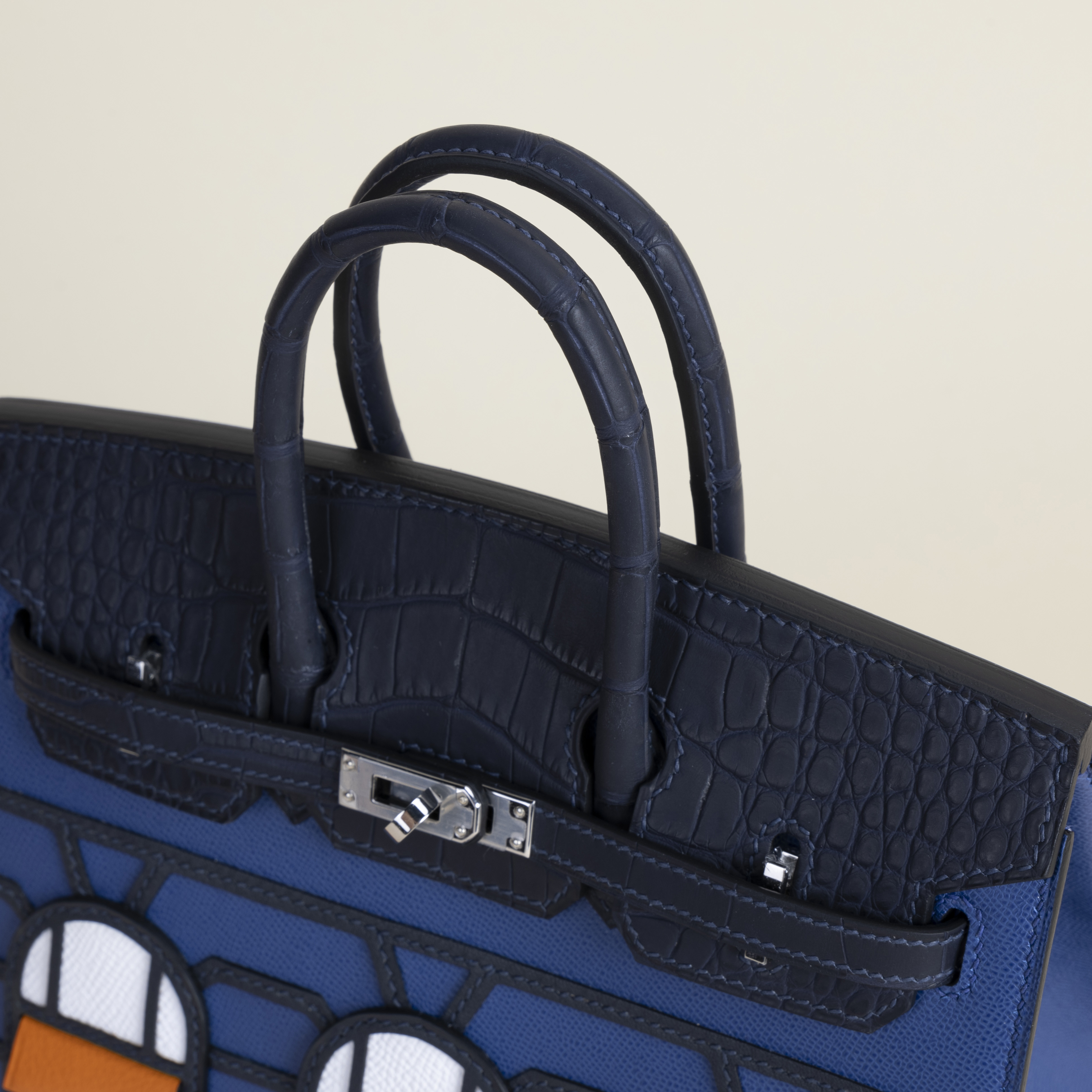 Birkin 20 Faubourg AlligatorEpsomSombaeroMadame S4 Deep blue PHW