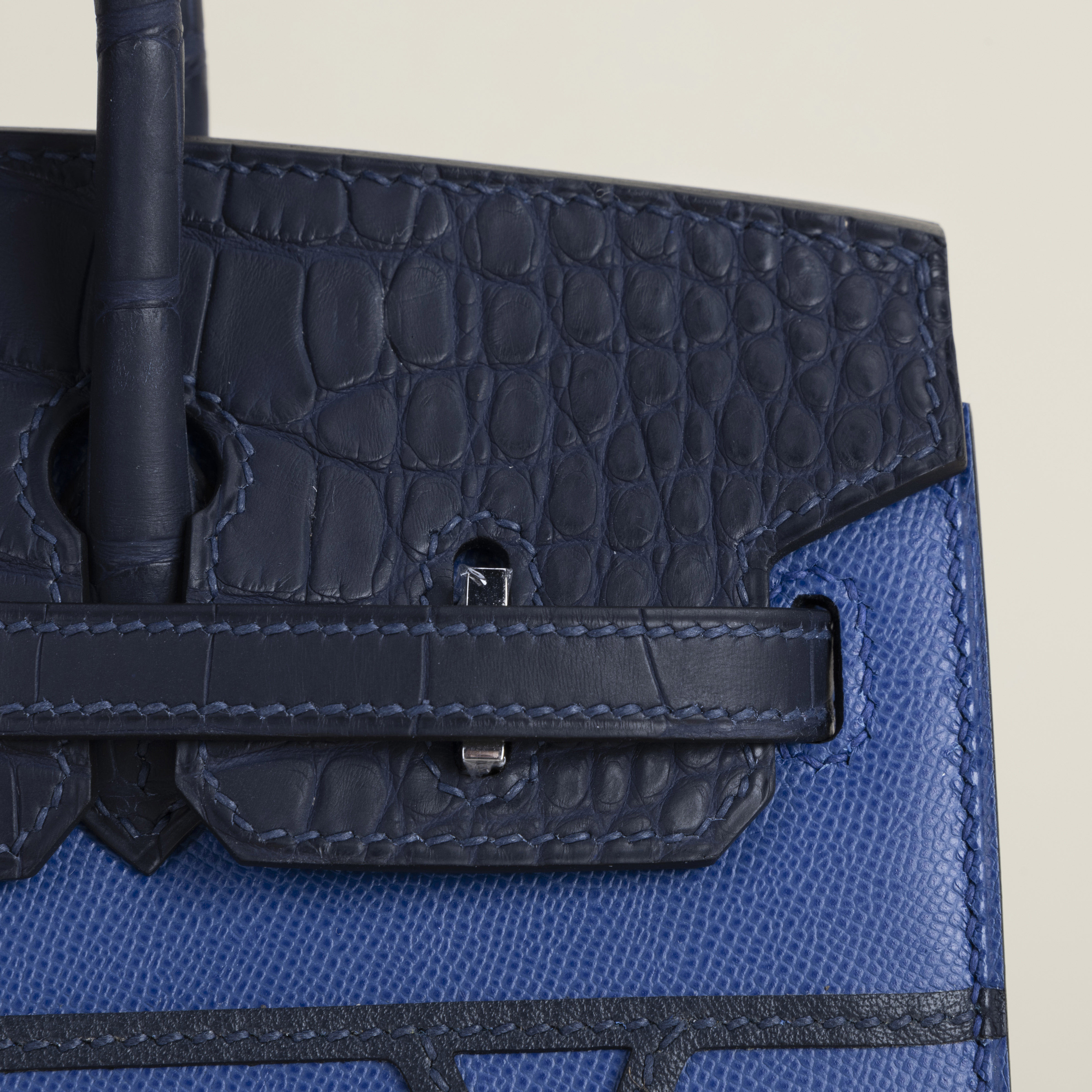 Birkin 20 Faubourg AlligatorEpsomSombaeroMadame S4 Deep blue PHW