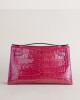 Kelly Pochette Alligator Crocodile I6 Rose Extreme GHW