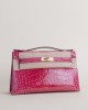 Kelly Pochette Alligator Crocodile I6 Rose Extreme GHW