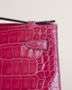 Kelly Pochette Alligator Crocodile I6 Rose Extreme GHW