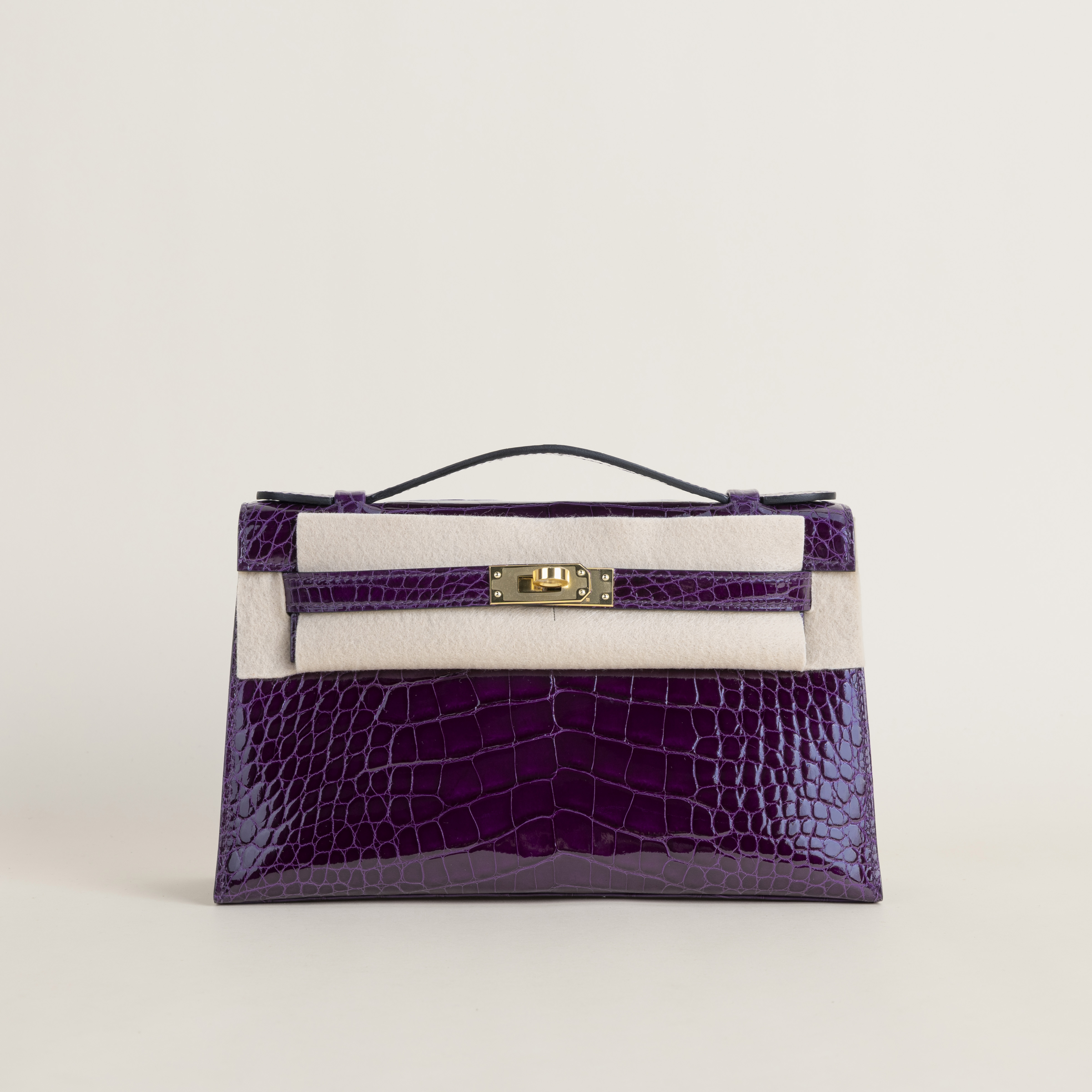 Kelly Pochette Shiny Alligator Crocodile N5 Cassie GHW