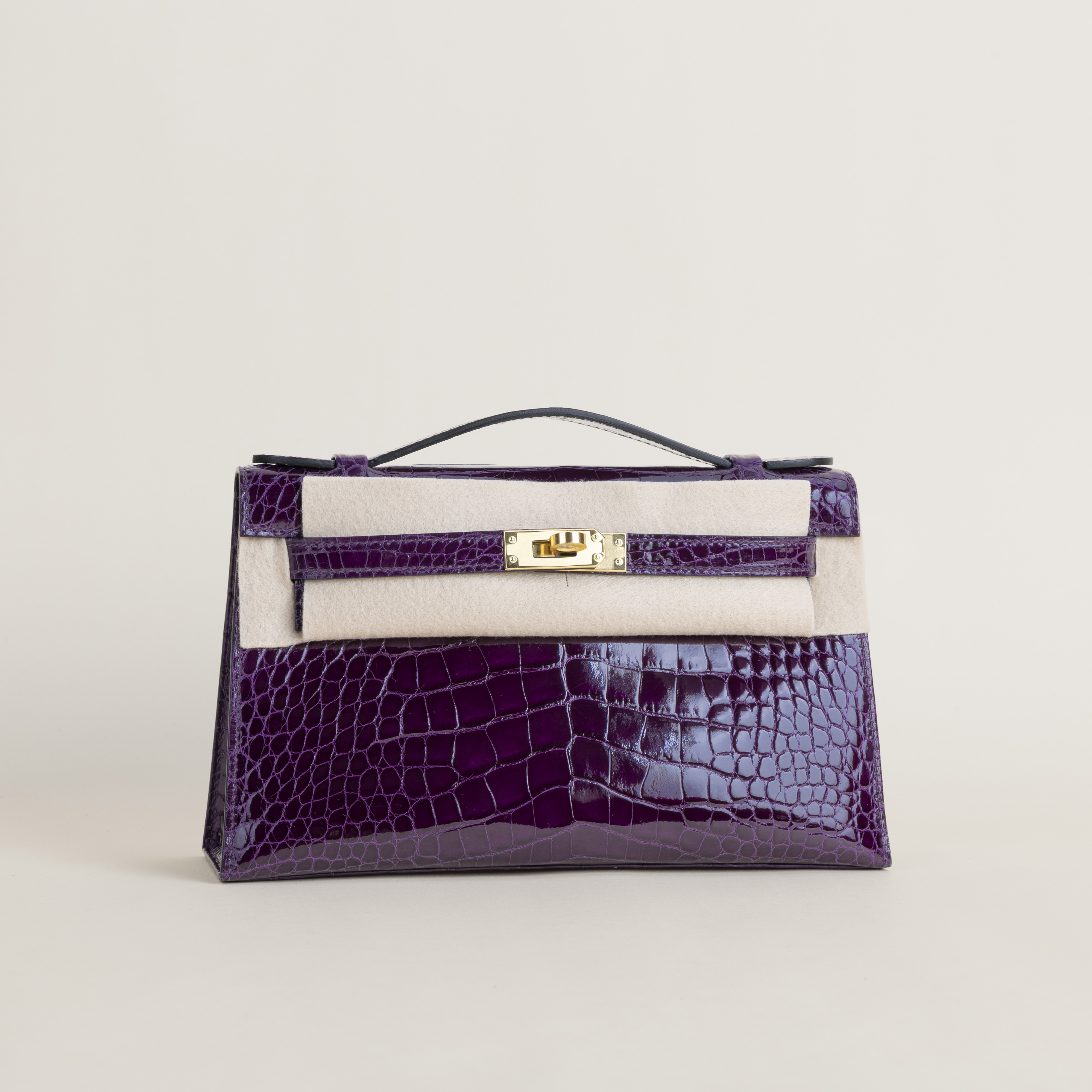 Kelly Pochette Shiny Alligator Crocodile N5 Cassie GHW