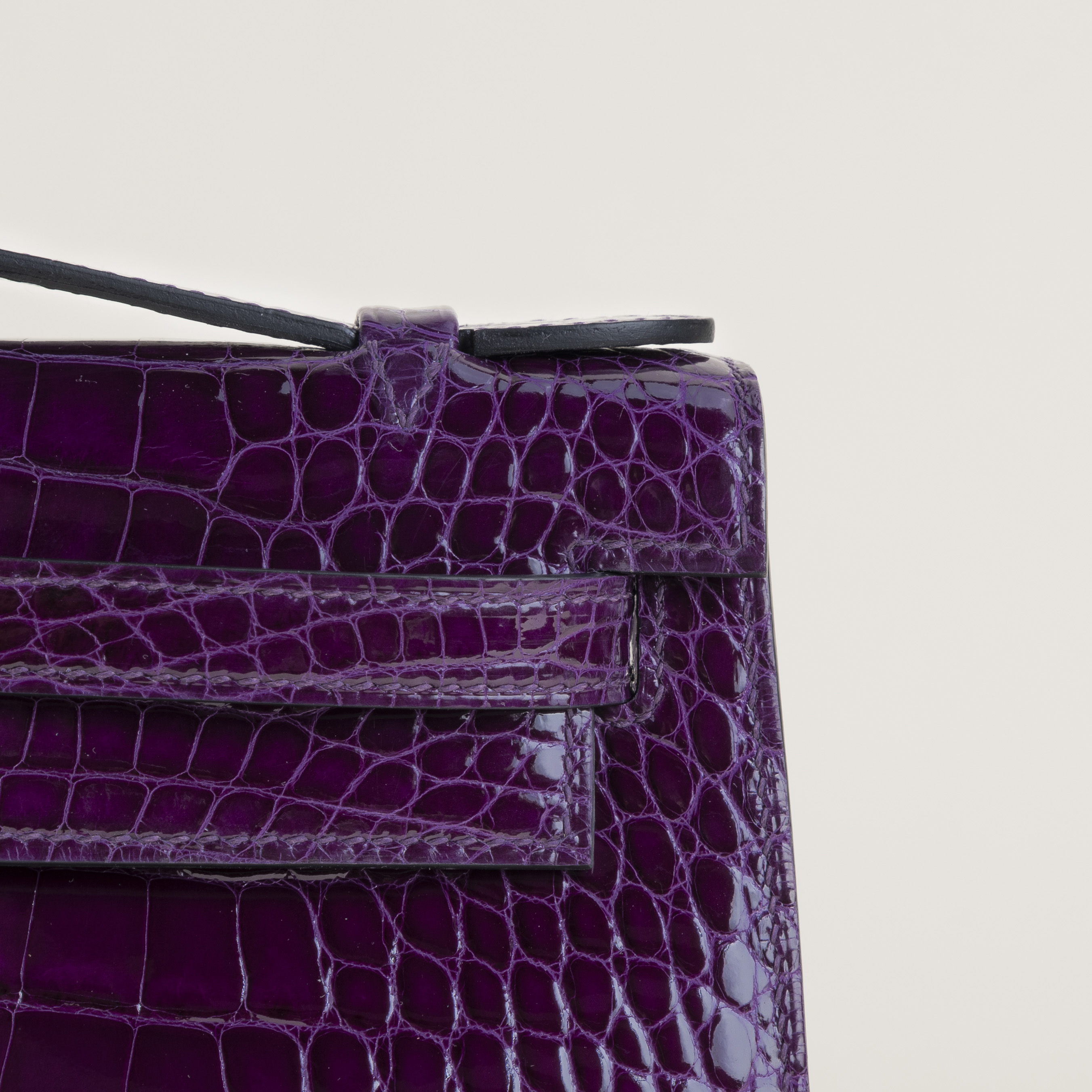 Kelly Pochette Shiny Alligator Crocodile N5 Cassie GHW