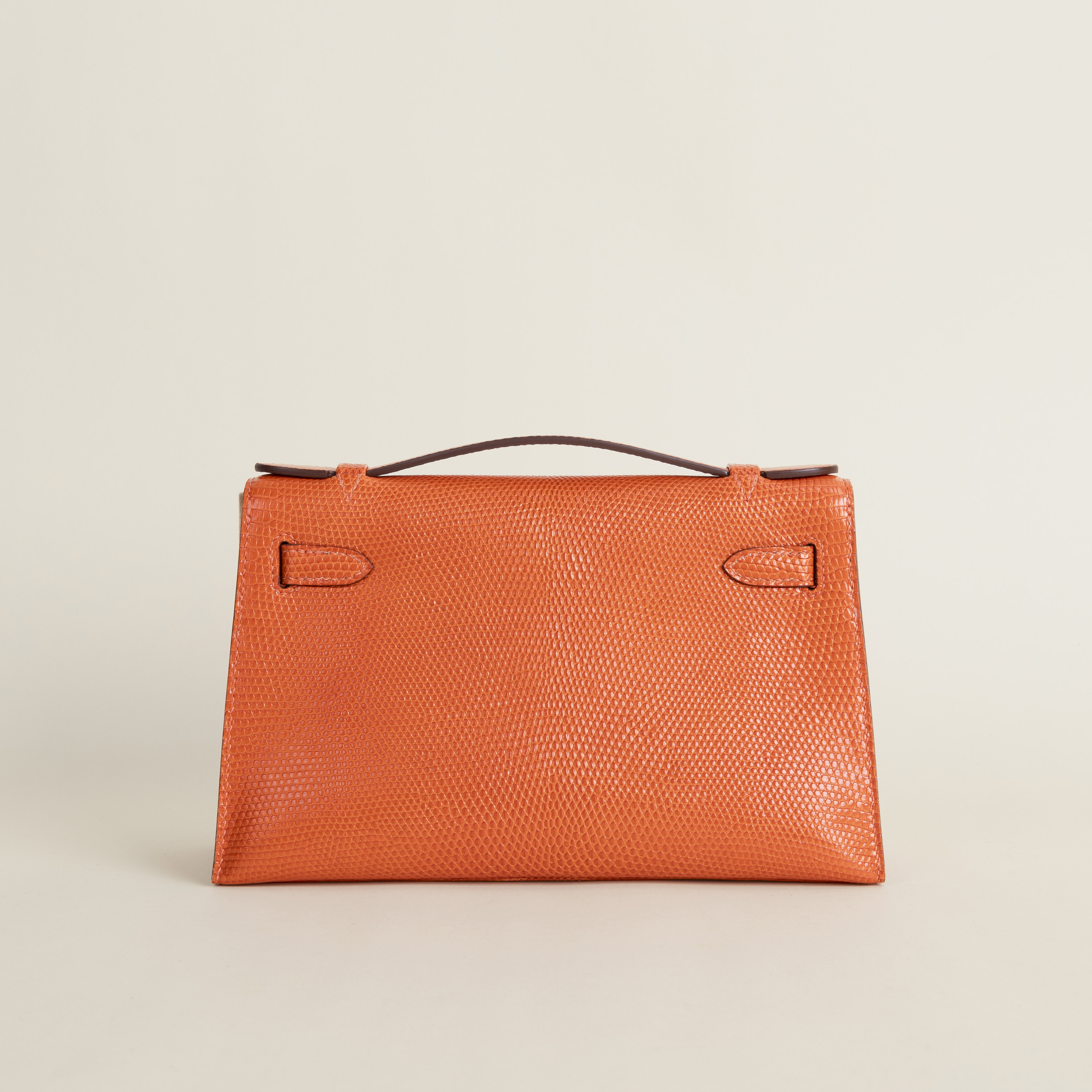 Kelly pochette Lizard skin CK93 Orange PHW