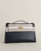 Kelly Pochette Swift 89 Noir  01 Blanc GHW