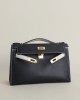 Kelly Pochette Swift 89 Noir  01 Blanc GHW