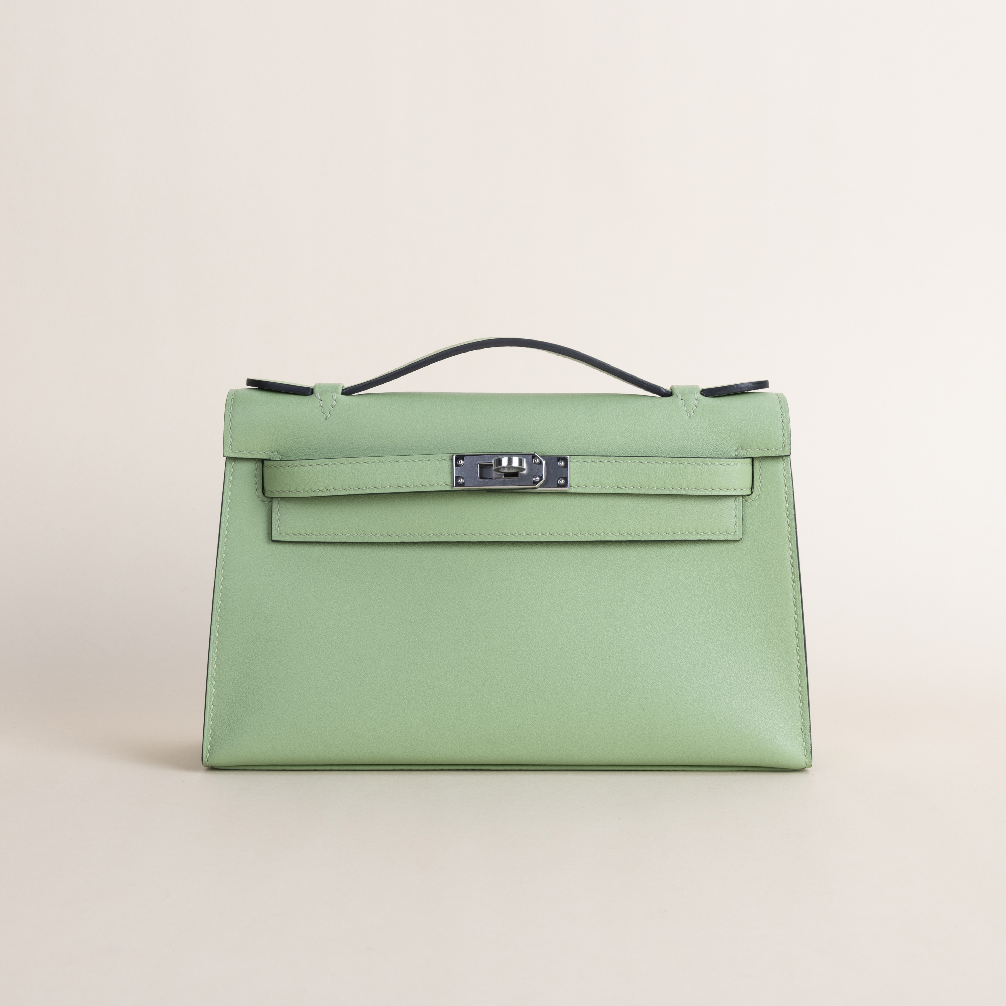 Kelly pochette Swift 3I Vert criquet PHW