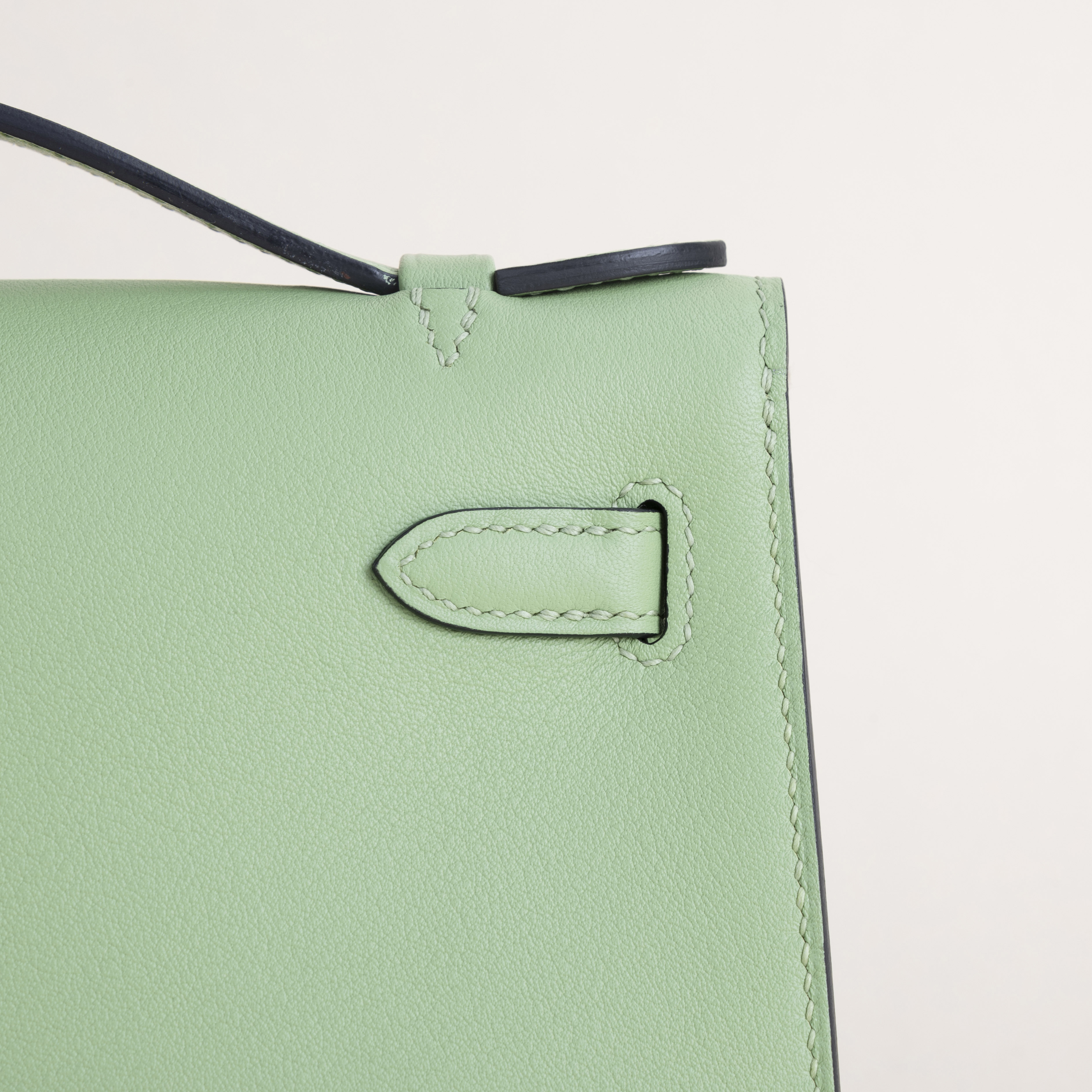 Kelly pochette Swift 3I Vert criquet PHW
