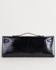 Kelly Cut Shiny Porosus Crocodile 89 Noir GHW