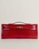 Kelly Cut Shiny Porosus Crocodile 95 Braise GHW