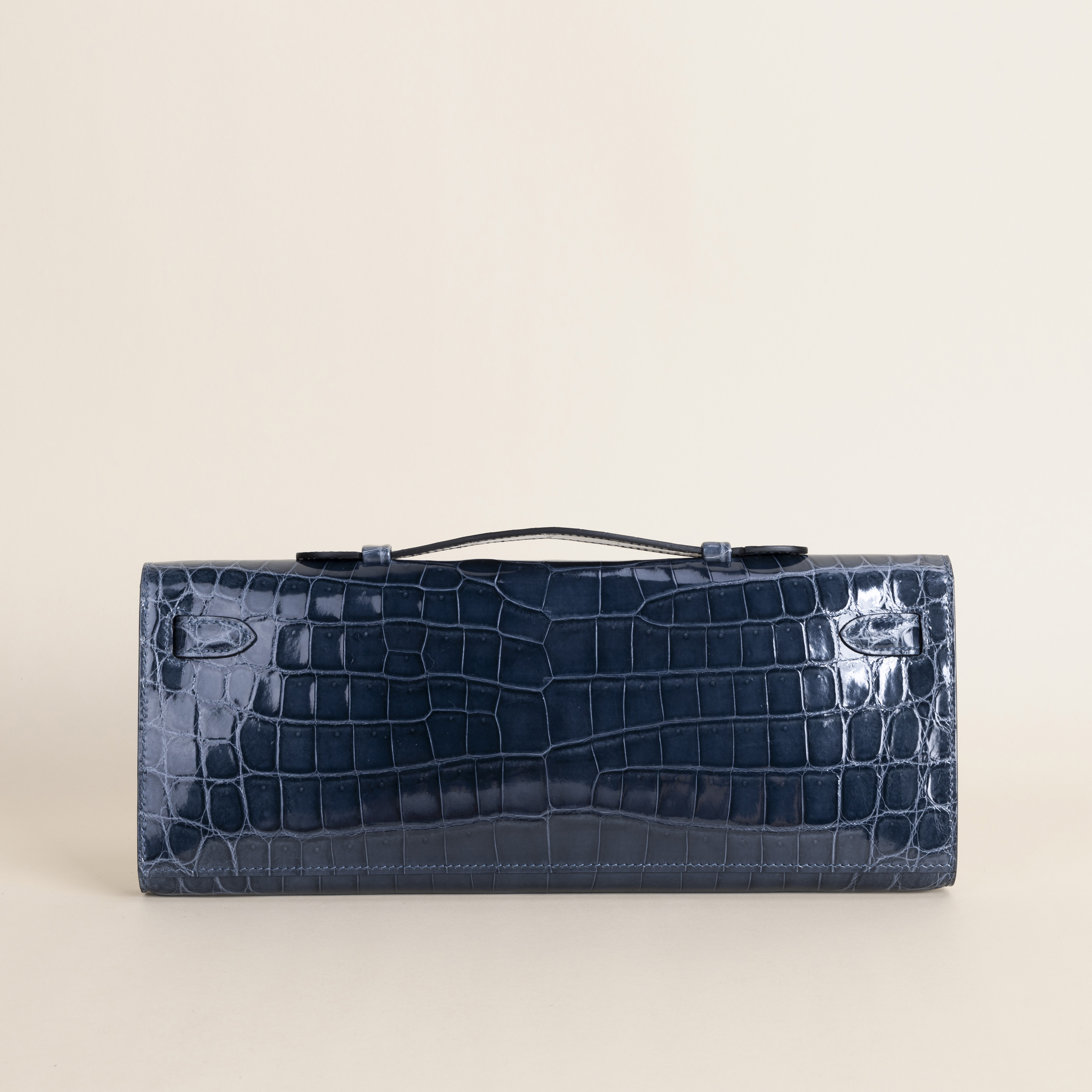 Kelly Cut Shiny Niloticus Crocodile N7 Blue Tempete PHW