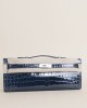 Kelly Cut Shiny Niloticus Crocodile N7 Blue Tempete PHW