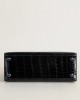 Kelly25 Shiny Alligator crocodile 89 Noir PHW