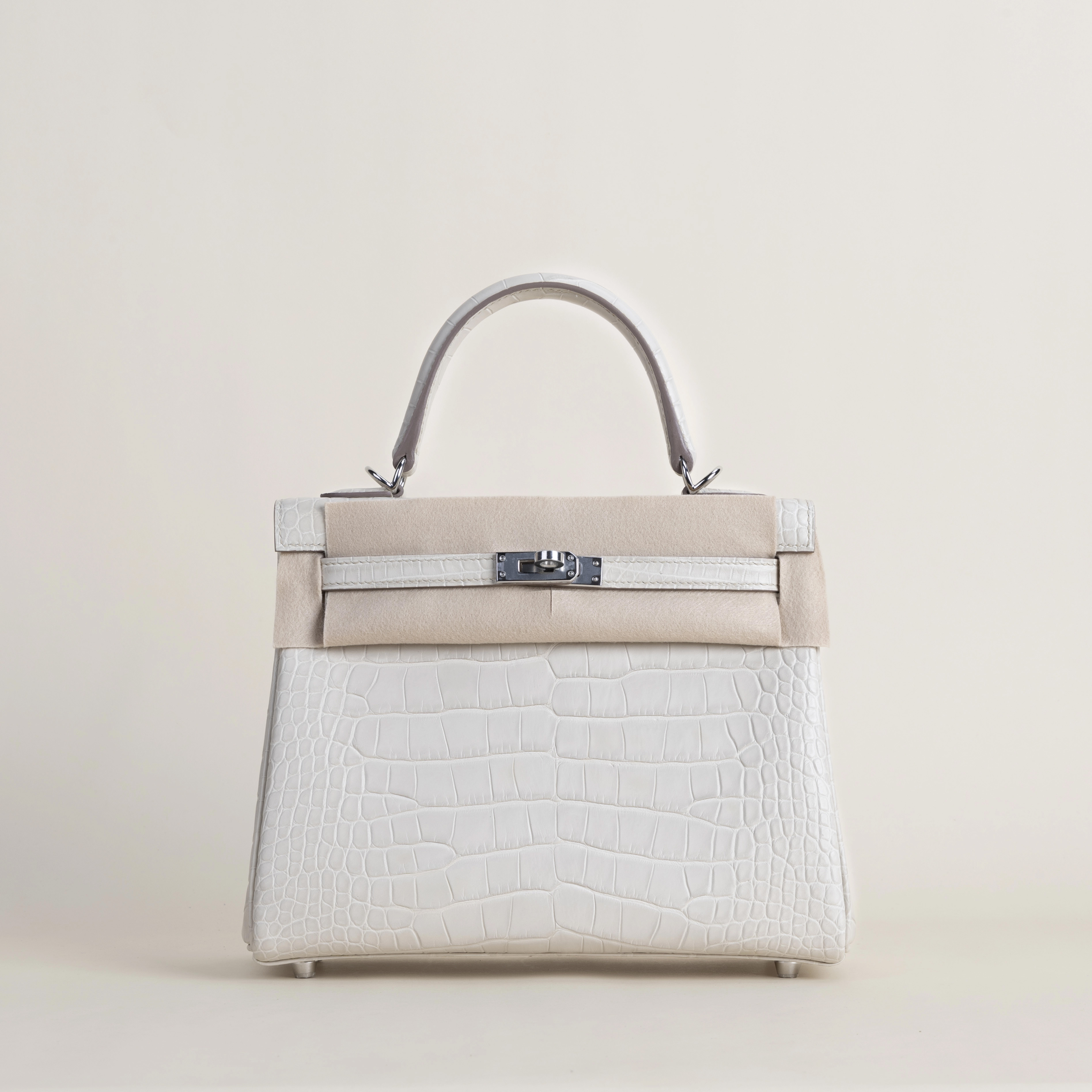Kelly25 matte alligator crocodile 8L Beton PHW
