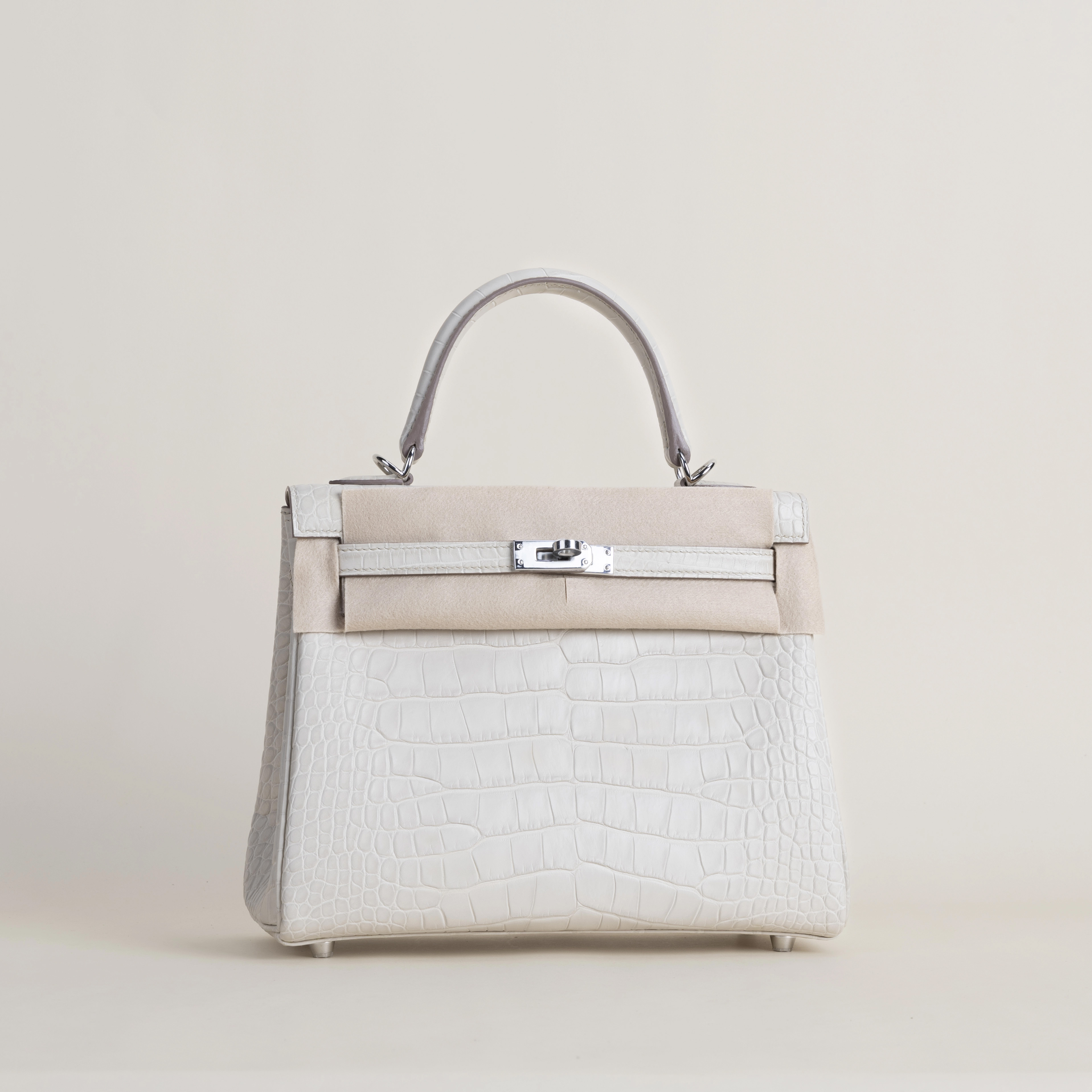 Kelly25 matte alligator crocodile 8L Beton PHW