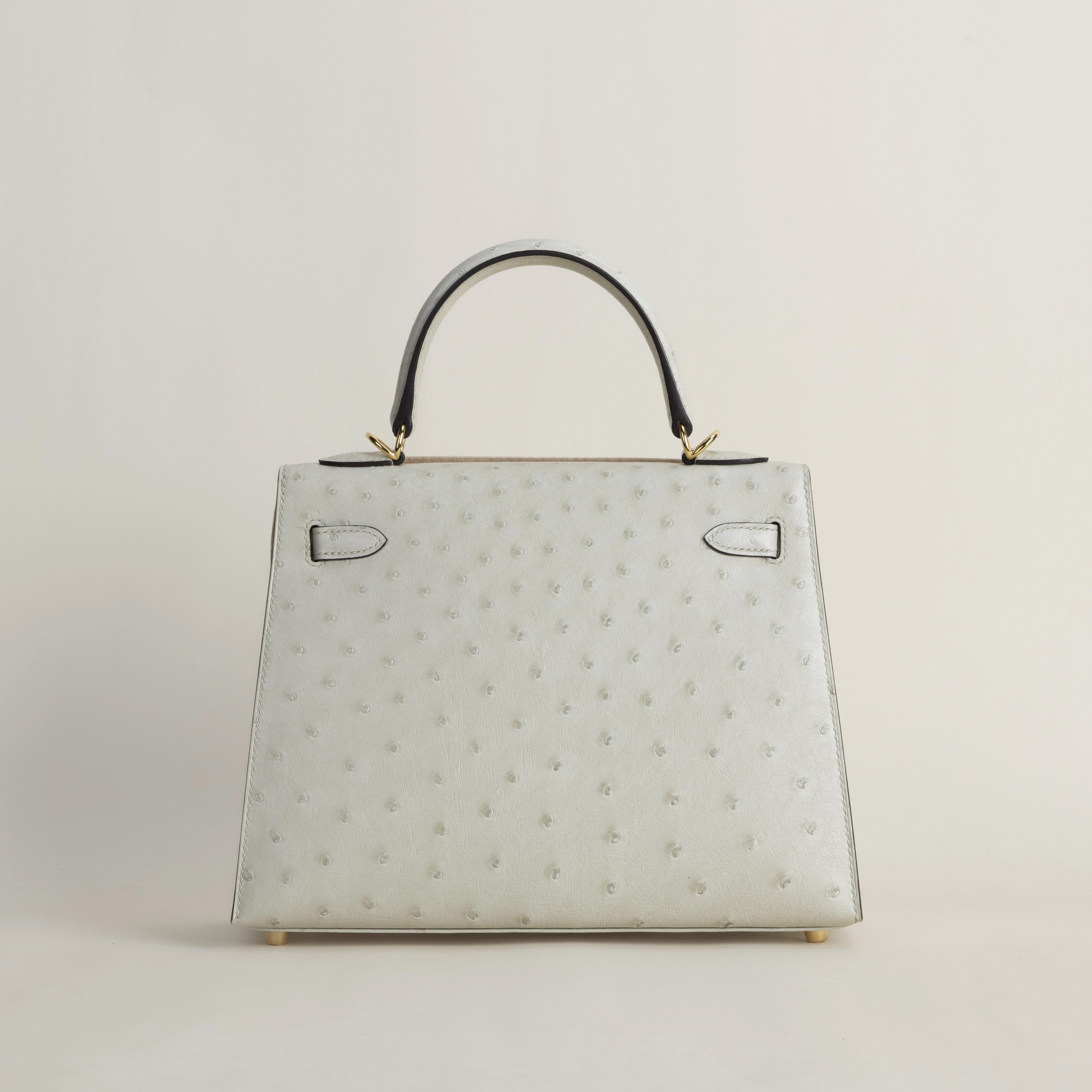 Kelly25 Ostrich 3C Parchemin GHW