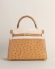 Kelly25 Ostrich Cognac GHW