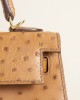 Kelly25 Ostrich Cognac GHW