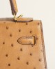 Kelly25 Ostrich Cognac GHW
