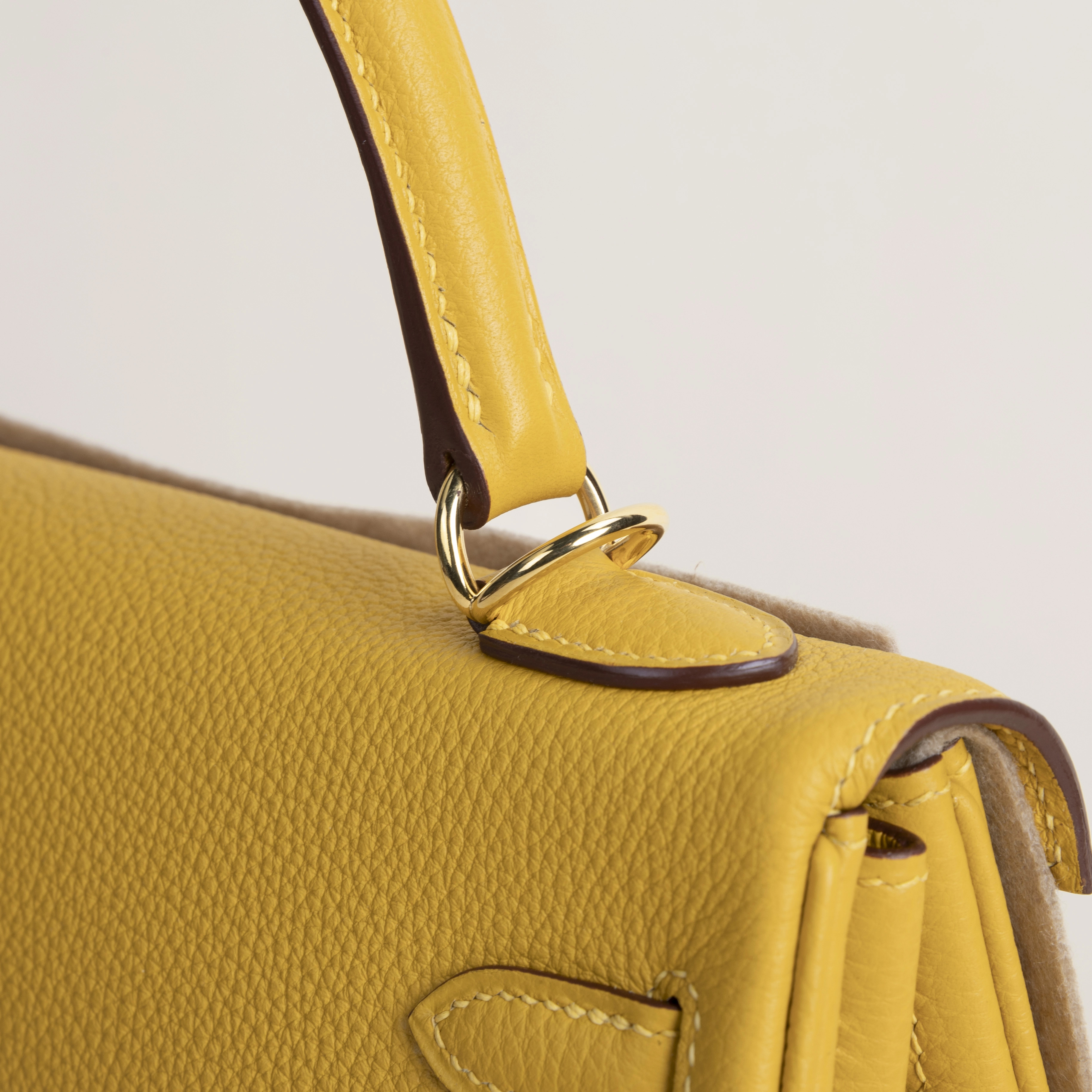 Kelly25 Togo 9D Jaune amber GHW