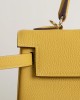 Kelly25 Togo 9D Jaune amber GHW