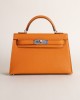 Mini kelly Chevre J9 Feu Orange PHW