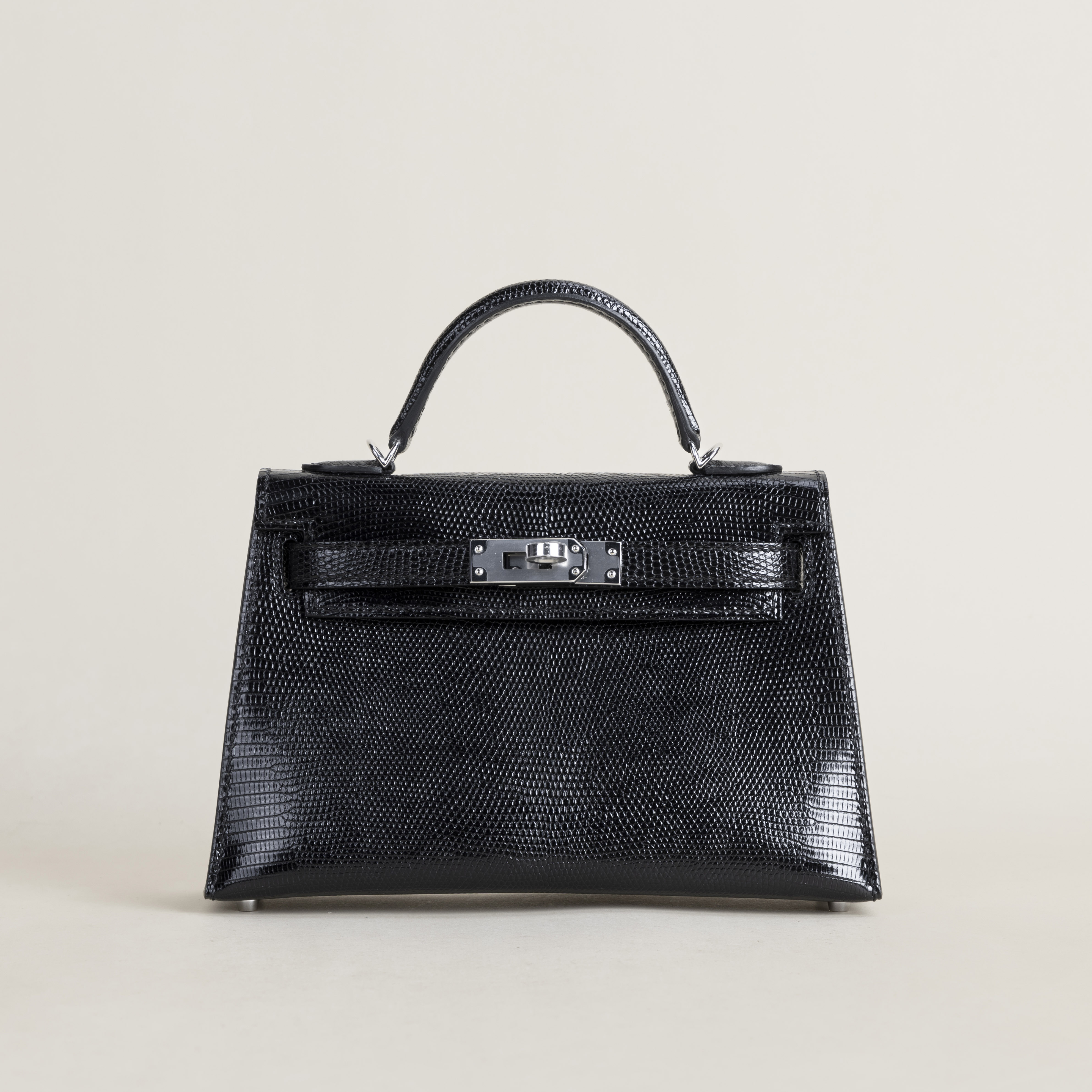 Mini Kelly II Lizard ck89 Noir pHW