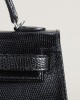 Mini Kelly II Lizard ck89 Noir pHW