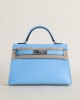 Mini Kelly II Epsom 7N Celeste PHW
