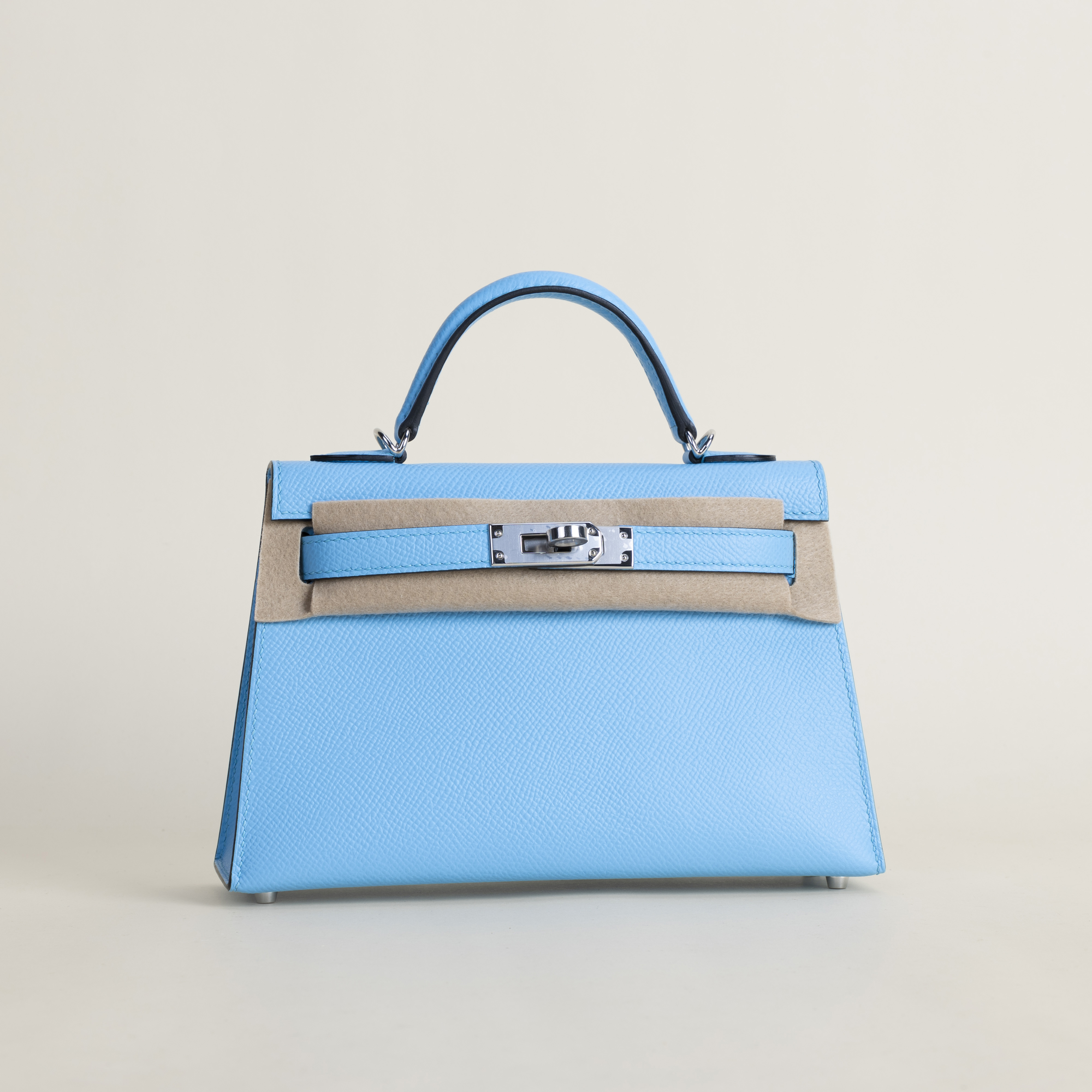 Mini Kelly II Epsom 7N Celeste PHW