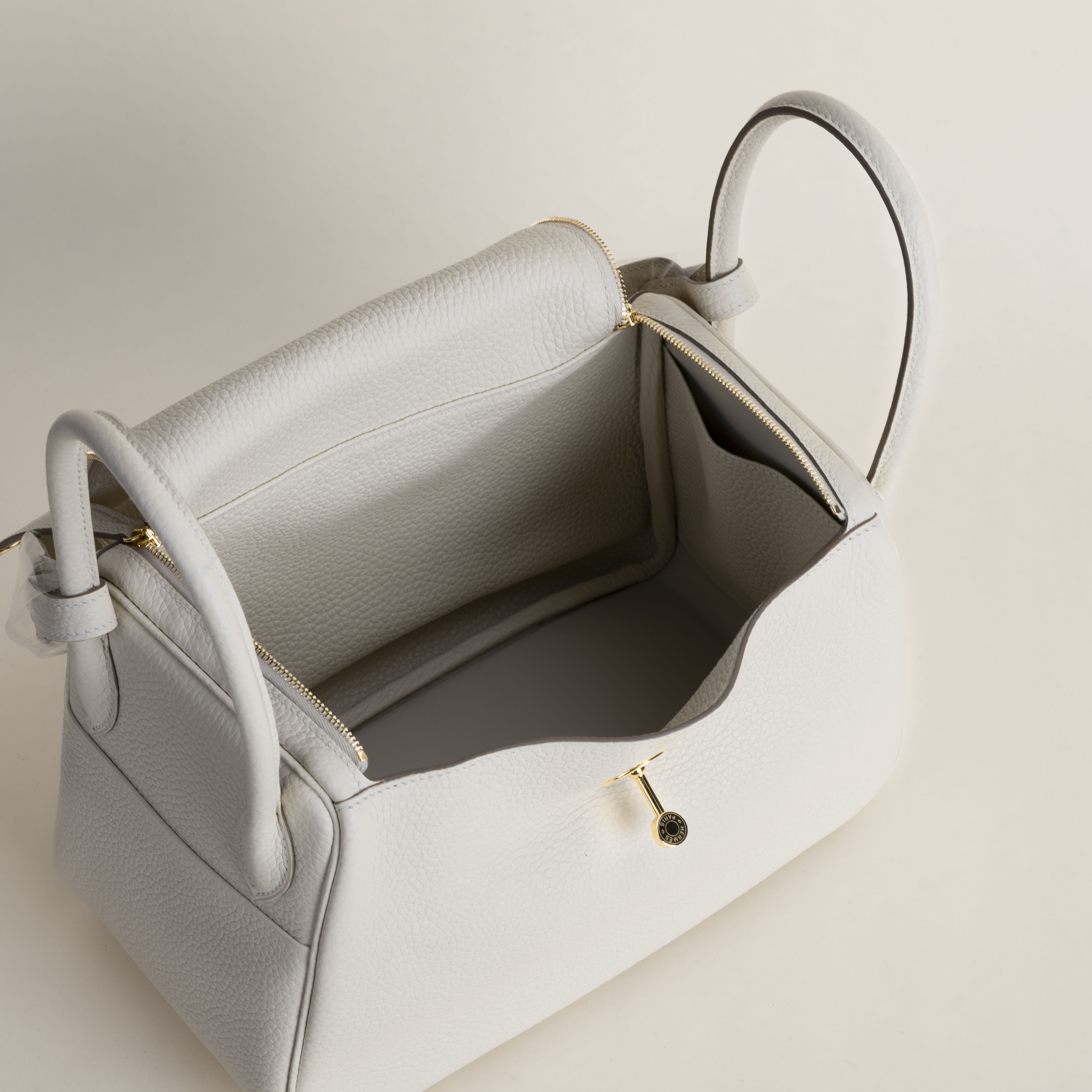Lindy 26cm Clemence leather CC10 craie GHW