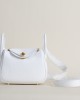 Mini Lindy Clemence leather 01 Blanc GHW