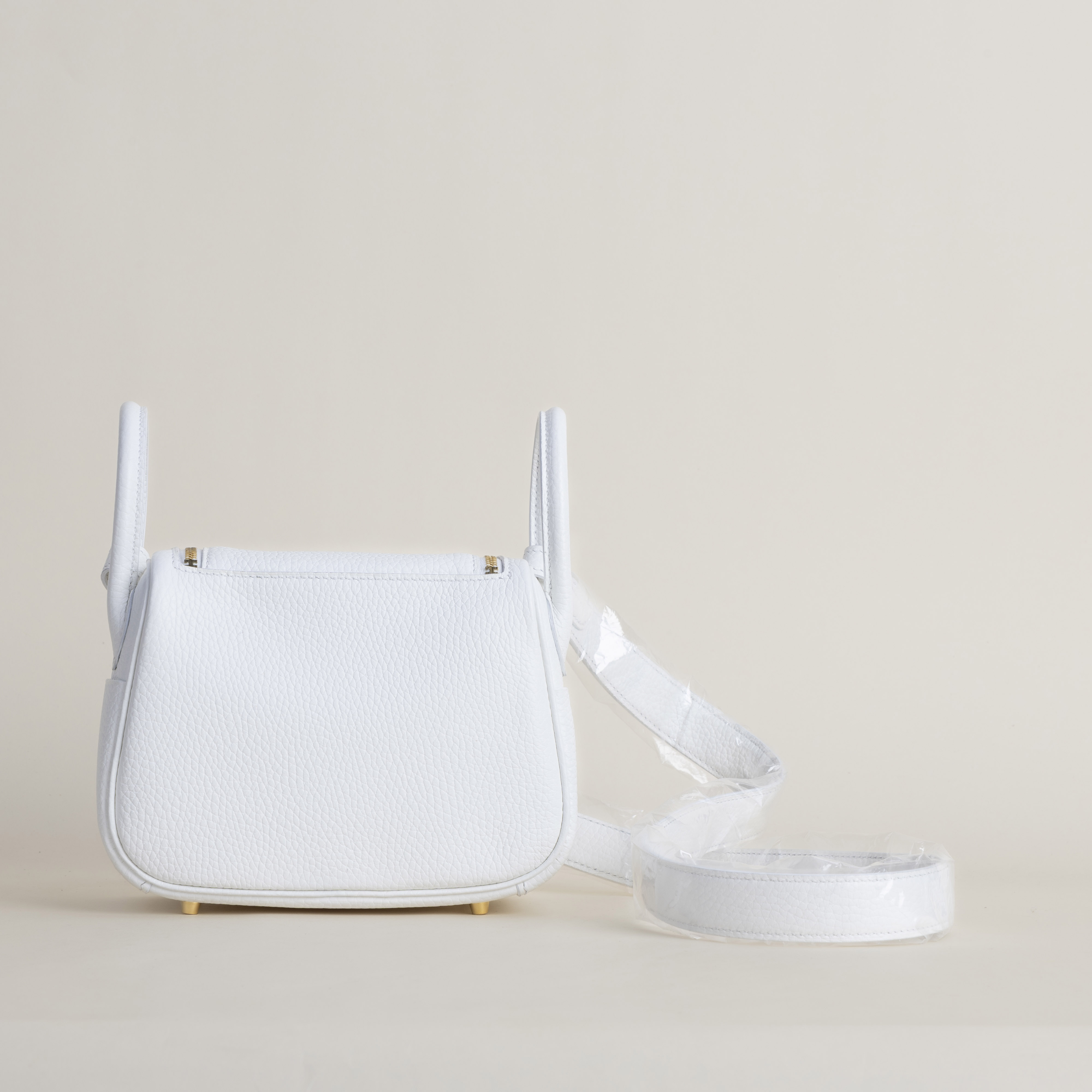 Mini Lindy Clemence leather 01 Blanc GHW