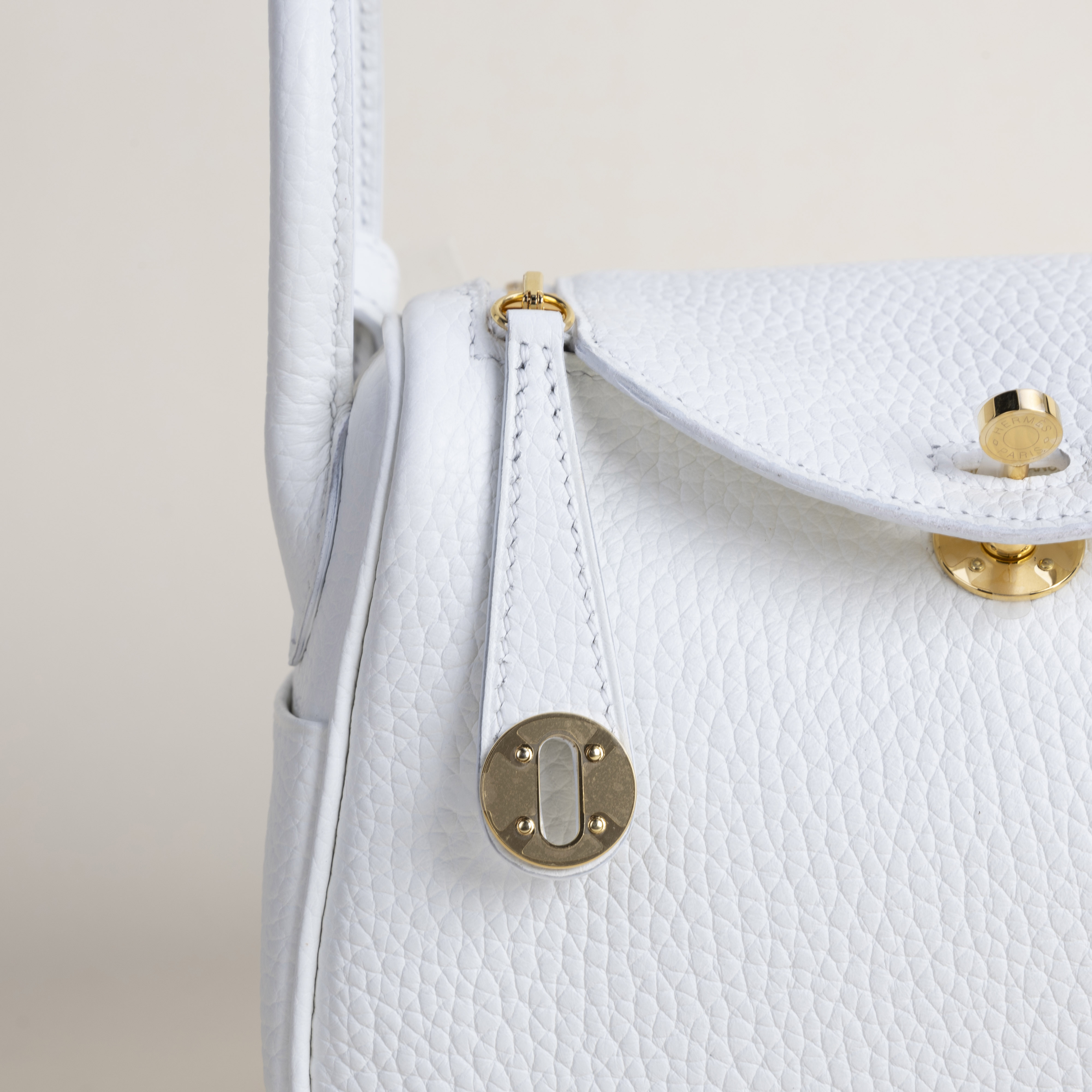 Mini Lindy Clemence leather 01 Blanc GHW