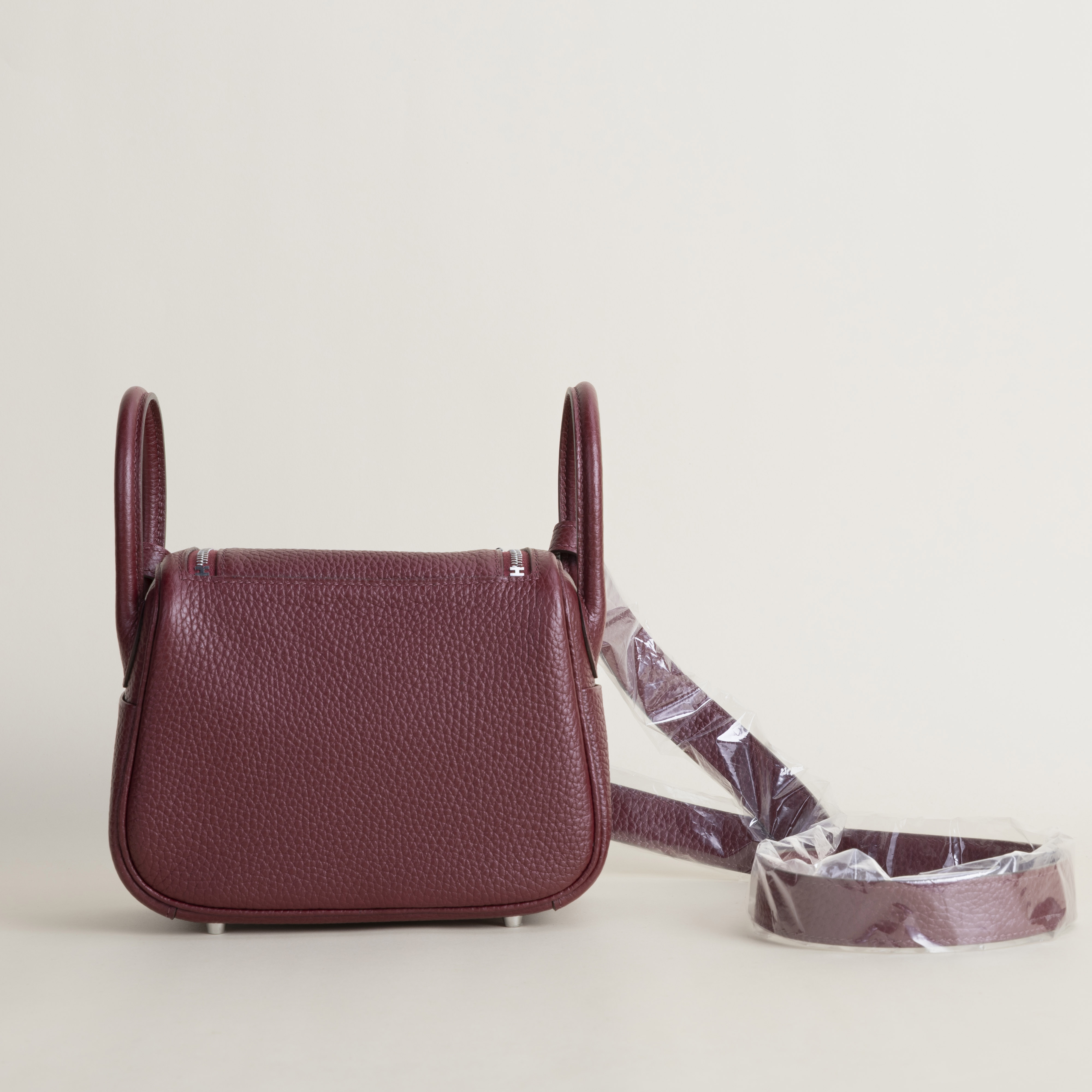 Mini Lindy Clemence leather 55 Rouge h PHW