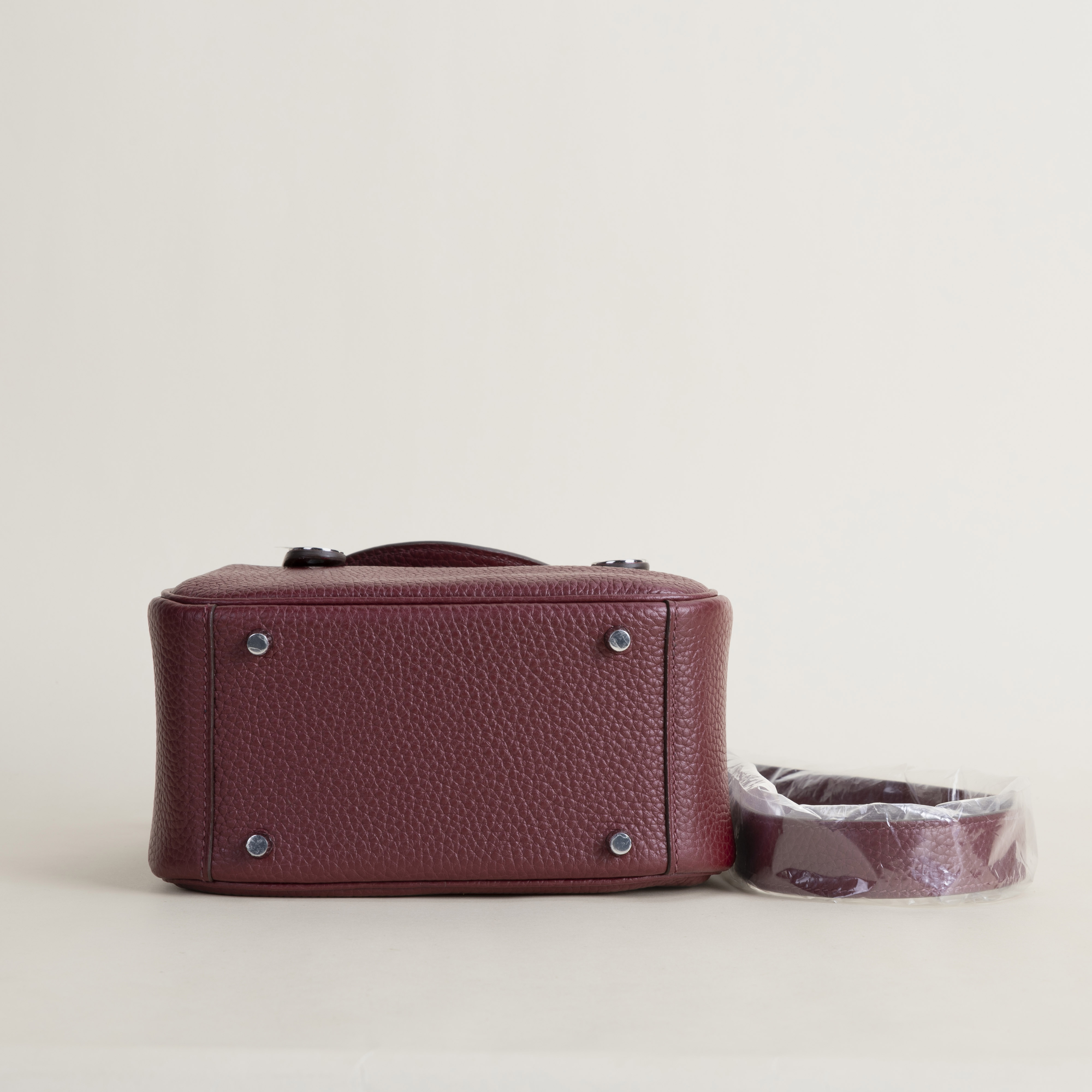 Mini Lindy Clemence leather 55 Rouge h PHW