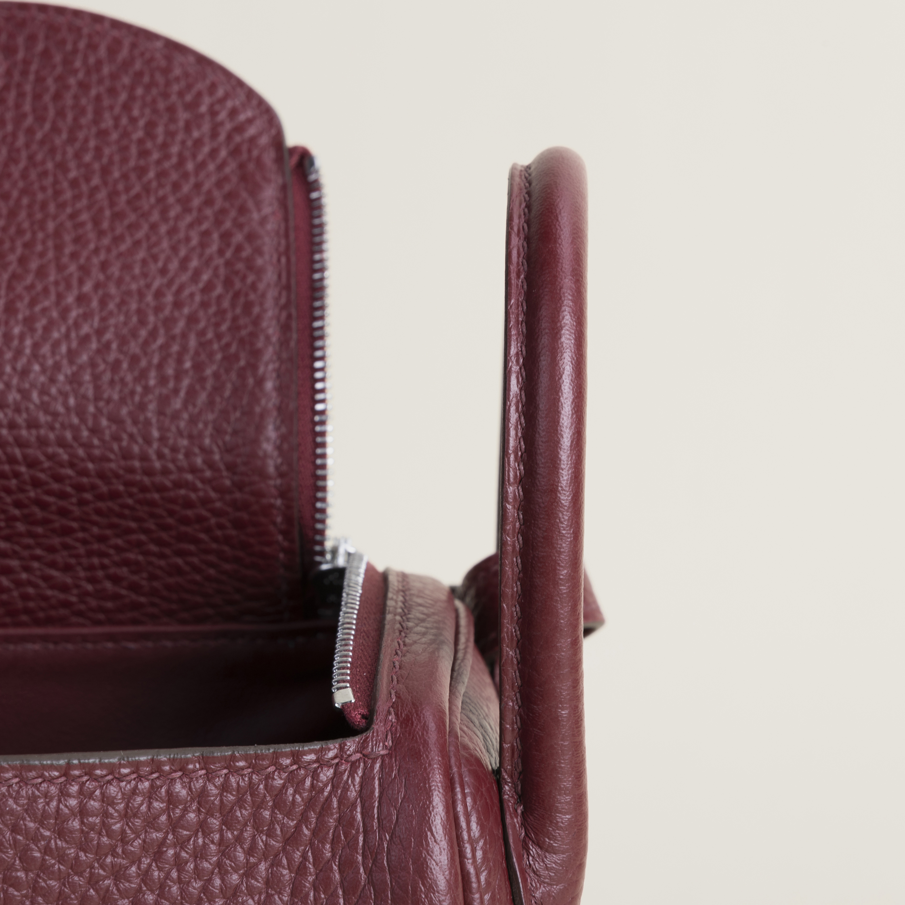 Mini Lindy Clemence leather 55 Rouge h PHW