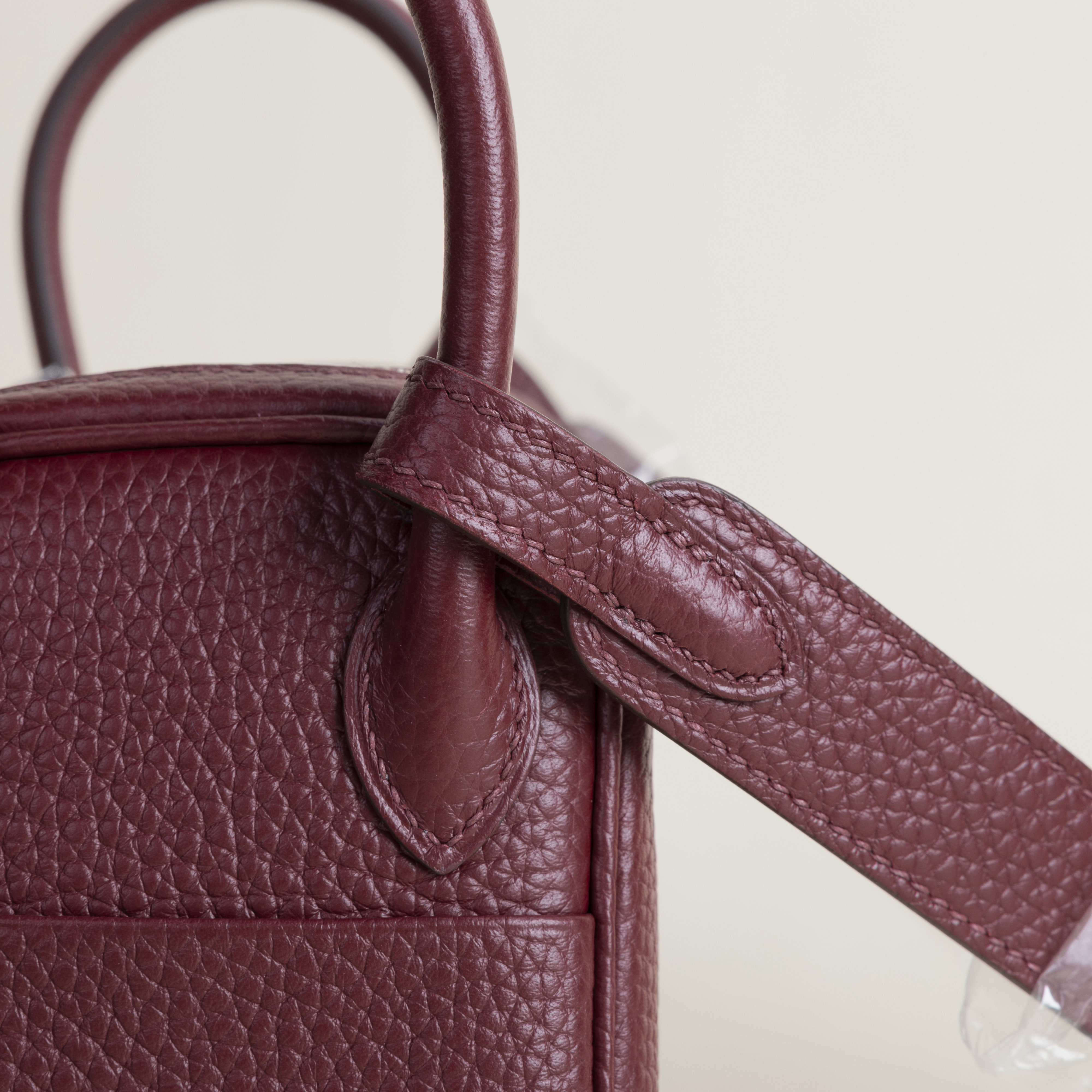 Mini Lindy Clemence leather 55 Rouge h PHW