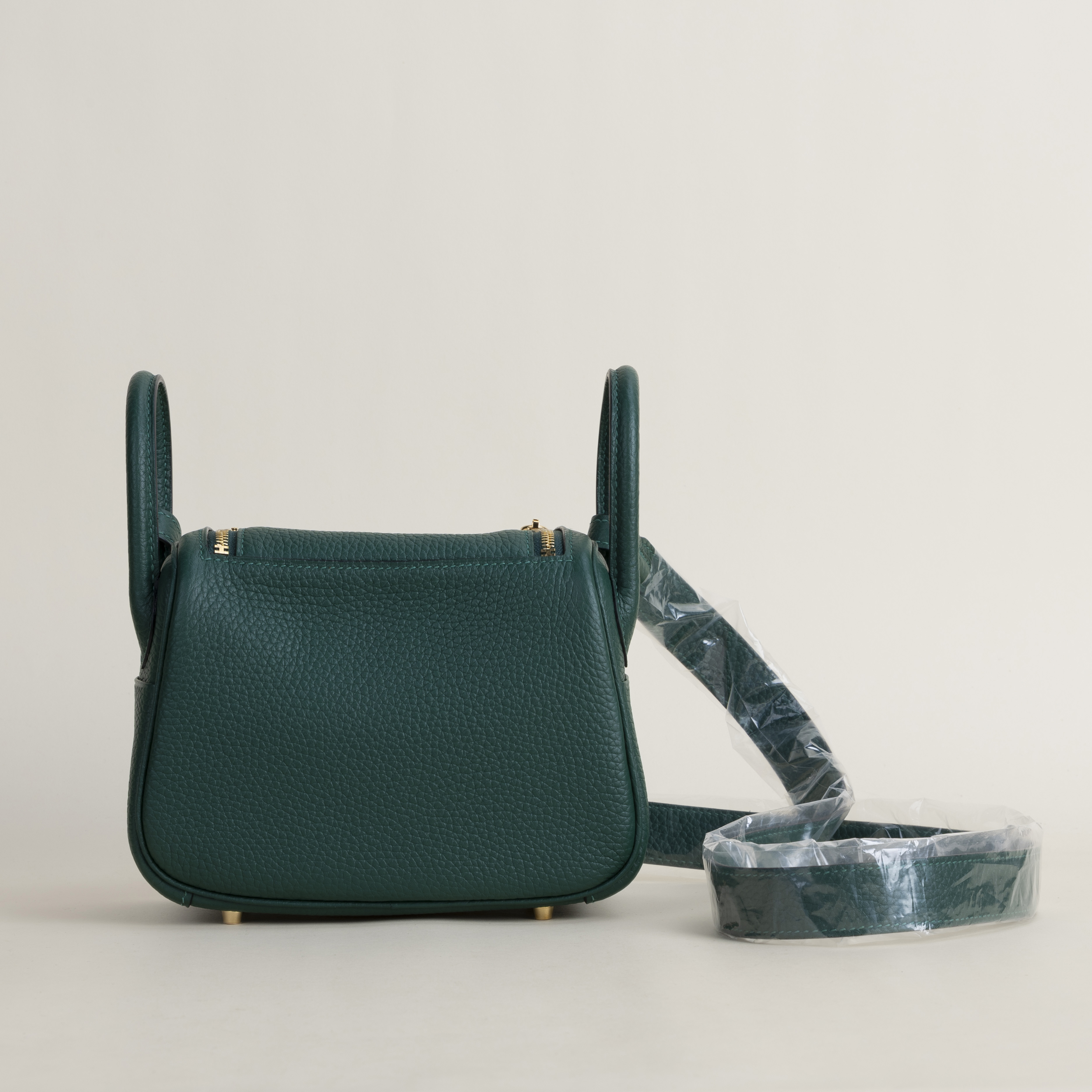 Mini Lindy Clemence leather Z6 Malachite GHW