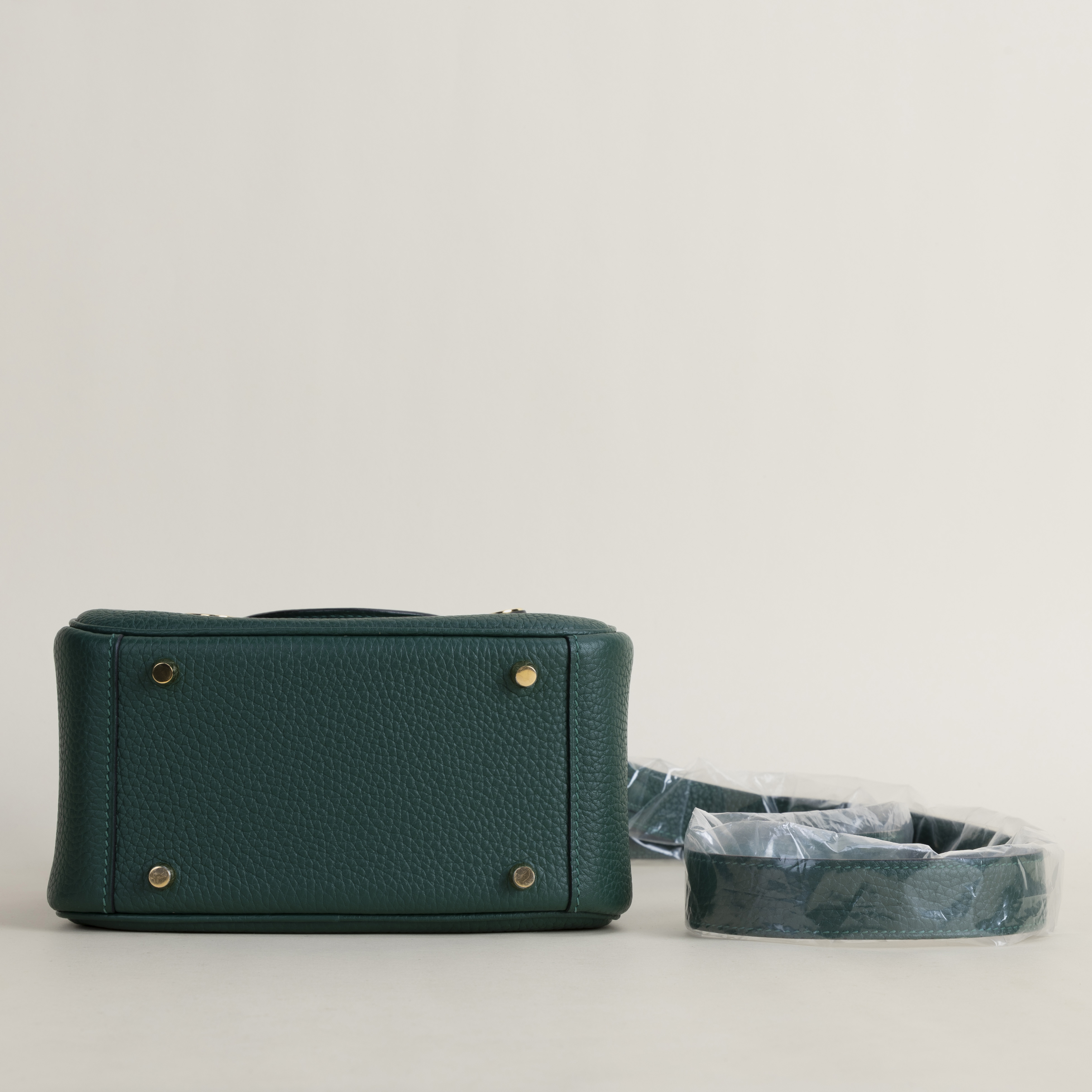 Mini Lindy Clemence leather Z6 Malachite GHW