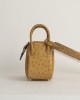 Mini Lindy Ostrich leather 24 tabac amel PHW