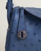 Mini Lindy Ostrich leather O8 Bleu Royal PHW